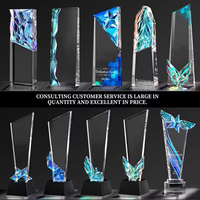 Trophée en cristal coloré JN Creative, design de trophée pour les récompenses annuelles de la conférence, trophée personnalisé pour les employés exceptionnels, plaque d'honneur