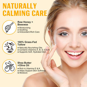 Бальзам-стик ELAIMEI из взбитого говяжьего жира и меда для лица и тела, успокаивающий и увлажняющий, органический, из говядины травяного откорма, с натуральным медом - Product Image 6