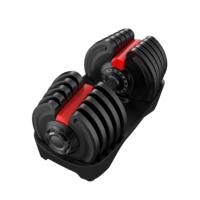 Ensemble d'haltères réglables 40 kg (90 lb) – Équipement de fitness complet pour l'entraînement de force – Ensemble de poids libres lourds pour l'entraînement
