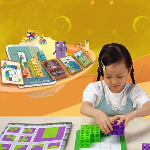 Pungrow Building Block set Montessorii giocattoli educativi pianeta di numeri creativi fai da te modello di auto costruzione CE ASTM certificata - Product Image 4