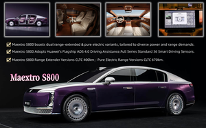 Auto Elettrica di Lusso Maextro S800, <span class=keywords><strong>Berlina</strong></span> 4/5 Posti, Auto Hua-wei S800 con Doppio Motore e Lunga Autonomia - Product Image 6