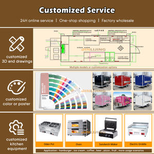 JINLIJING multifunzionale Catering Food carrello per Pizza da strada camion per pane da forno Mobile cucina barbecue cibo rimorchio completamente attrezzato - Product Image 6