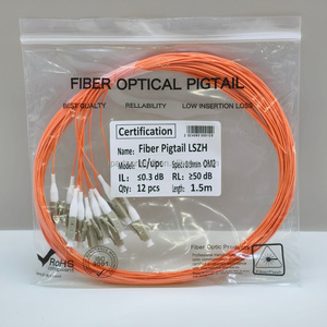 สายไฟเบอร์ออปติกแบบมัลติโหมด LC UPC OM2 สีส้ม LSZH ความยาว 1.5 เมตร สำหรับงานเดินสาย LAN ในศูนย์ข้อมูล จากโรงงานผู้ผลิต (OEM) ค่าการสูญเสียการแทรกต่ำ - Product Image 6