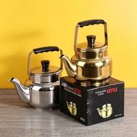 Théière en acier inoxydable personnalisable avec logo, filtre infuseur, couleur or/argent, compatible cuisinière, pour maison, hôtel, camping