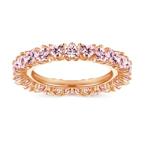 Anillo Clásico Nuevo de Plata de Ley 925 con Corazón Circular Completo y Patrón de Estrella de Circonio, Chapado en Rodio, para Bodas, Regalos, Venta al por Mayor - Product Image 5