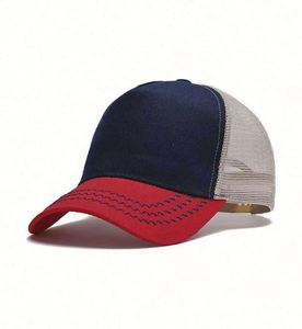 Casquettes de camionneur pour hommes en polyester 100% à deux tons, 5 panneaux, personnalisables, vente en gros - Product Image 5