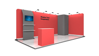 Cabine d'exposition modulaire en tissu aluminium, stand d'exposition, vente en gros, 3x3 10 pieds