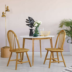 DB Lot de 2 chaises en bois Windsor Vintage avec dossier en broche solide pour salle à manger salons restaurants bureau à domicile - Product Image 3
