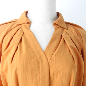 Yindian Venta caliente con cuello en V de cintura alta falda puff mangas casual tela de <span class=keywords><strong>mujer</strong></span> vestido de verano - Product Image 5