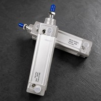   Cylindre pneumatique DNC-50-50-PPV-A-S2, alésage 50 mm, course 50 mm, double action, amortissement réglable