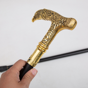ไม้เท้าตกแต่งลายอินทรีด้ามจับทองคำ 2 ท่อน สำหรับสะสม - Product Image 4