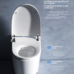 Toilette intelligente électrique de luxe en céramique avec eau chaude instantanée, lavage arrière et hygiène féminine pour salle de bain - Product Image 4