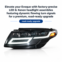 Kit de phares LED complets, projecteur bi-LED, 6 feux bas et 6 feux hauts, clignotants séquentiels pour Range Rover Evoque 2016-2018