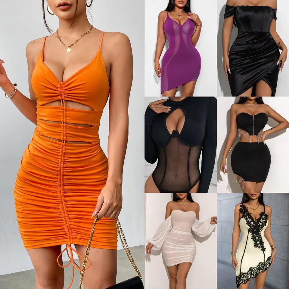 New Stock Casual Summer Casual Print Dress Fashion Sets Dresses Mix And Match Styles