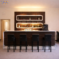 Idées de design de bar à domicile de luxe, comptoir de bar en Corian blanc sur mesure de qualité supérieure, design moderne en forme de L, ensemble de comptoirs pour restaurant, café, bar