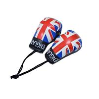 Porte-clés Gant de Boxe de Simulation avec Grand Pendentif Drapeau, Logo Personnalisé, Ornement Suspendu pour Voiture et Sac, Accessoires de Porte-clés