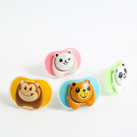 Chupete de bebé barato con dibujos de Panda y gato, chupete de silicona infantil, suministros de seguridad para niños, tetina de botella