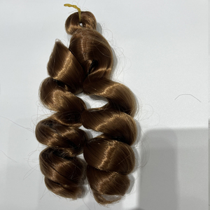 Extensions de <span class=keywords><strong>cheveux</strong></span> synthétiques bouclés courts pour tresses, style bohème, pour <span class=keywords><strong>femme</strong></span> noire - Product Image 6