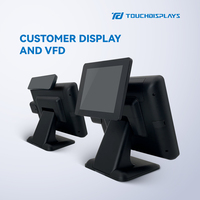 Layar Sentuh Elektronik Awet 15 Inci Casing Aluminium Penuh dengan Sistem Penjualan Terminal Pc Pos dengan Printer