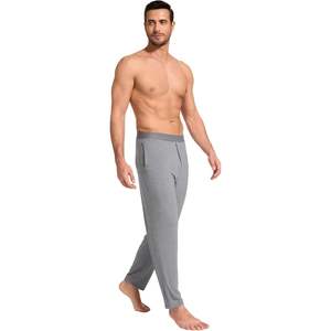 Comfortable <b>Men's</b> Bamboo Knit Modal <b>Pajama</b> Pants Soft Lounge Wear With Pockets Gray Custom Logo Sleep Pants <b>Men</b> - Product Image 2