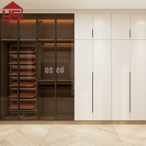 Solid Wood Custom Combined Walk in <strong>Wardrobe</strong> for Master Bedroom <strong>with</strong> Adjustable <strong>Shelf</strong> <strong>Drawer</strong> <strong>and</strong> Hanging Rail for Home Storage - Product Image 5