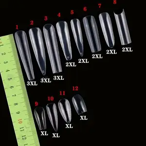 Hot OEM Gelly Tips Soft Gel-X False Nails High Quality Long Stiletto DIY French Nail Art Flexible Fingernails Nail Supplier