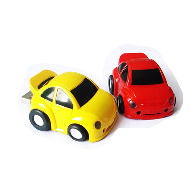 USB Flash Drive 2.0 Custom Logo Flash Memory 4GB 8GB 16GB 32GB Pendrive Cartoon Car Shape Plastic USB Stick Promo Gift Pen Drive