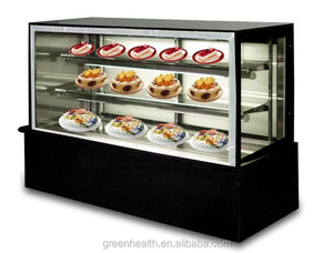 Escaparate de pastel de refrigerador de vitrina de estilo japonés cuadrado usado <span class=keywords><strong>para</strong></span> pastelería a la venta - Product Image 5