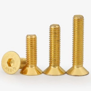 Vít Lỗ Lục Giác Đầu Phẳng Chìm Vít Vàng Mạ Titan Thép Hợp Kim Hình Lục Giác L4-50mm M3 <span class=keywords><strong>M4</strong></span> M5 M6 - Product Image 3