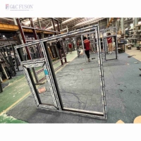 Ventana Abatible de Estilo Europeo, Ventana Abatible Interior de Aluminio y Acero Inoxidable, Ventana de Aluminio con Vidrio Antihuracanes