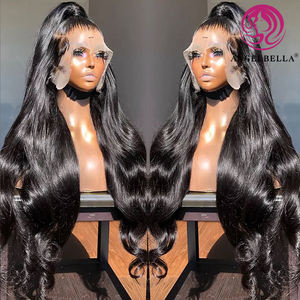 Angelbella 13x4 Body Wave Hd Lace Frontal <span class=keywords><strong>Perruque</strong></span> Vente en gros <span class=keywords><strong>Perruque</strong></span> de cheveux humains 13x6 Cheveux bruts brésiliens Hd Lace Perruques pour femmes noires - Product Image 1