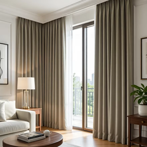 Tissu de <span class=keywords><strong>rideau</strong></span> occultant personnalisé de qualité supérieure, toucher doux, textile en polyester pour les rideaux de salon et de chambre à coucher - Product Image 1