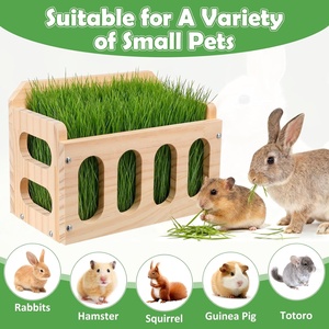 Comedero de Heno para Conejos, Comedero Colgante de Madera de Gran Volumen y Menos Desperdicio para Conejillos de Indias, Conejos, Chinchillas y Animales Pequeños - Product Image 2