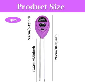 Garden <span class=keywords><strong>PH</strong></span> Tester <span class=keywords><strong>pH</strong></span>-<span class=keywords><strong>Sensor</strong></span> Bodenfeuchte messgerät Pflanzen wasser monitor 3-in-1-Digitalanzeige 0,1 <span class=keywords><strong>pH</strong></span>-Genauigkeit Lila Gartenarbeit - Product Image 2
