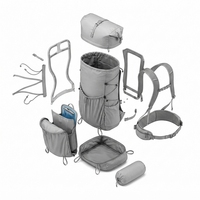 Sac à dos léger et géométrique à enroulement, en tissu Ripstop, imperméable, ultraléger, pour la randonnée, le trekking et les voyages