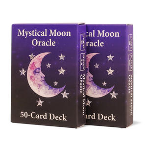 Nuovo Gioco di Carte da Tavolo 50 Carte Retro Mysterious Moon Karo Gioco da Festa Ecologico e Portatile con Angoli Arrotondati Marca Pengle - Product Image 5