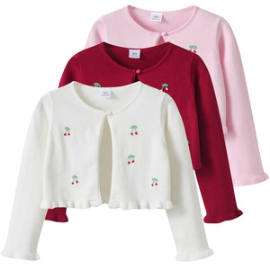 Bu Flower Girl blanco rojo mano Crotchet cereza algodón cárdigan chico acogedor térmico boda fiesta capa nupcial chal Bolero - Product Image 1