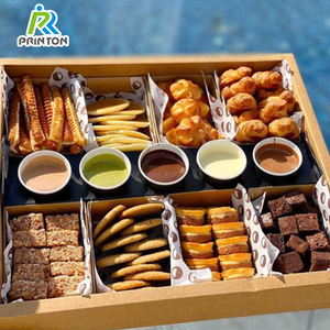 Scatola da forno per feste in cartone kraft per imballaggio alimentare da asporto ecologica personalizzata, scatola per alimenti per imballaggi alimentari da picnic - Product Image 4