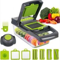 Cortador de Cebolla Multifuncional de Acero Inoxidable, Rebanador de Frutas, Pelador de Patatas, Picador Manual de Verduras