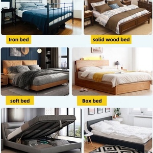 Bed Frame Thickened Iron Row Home Furniture Bedroom Set <b>Foldable</b> Tatami Bed Slat Customization Black Easy Assembly - Product Image 6