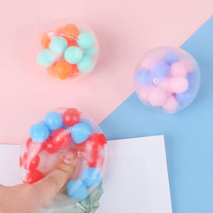 ของเล่นบีบคลายเครียดรูปทรงลูกบอล DNA สำหรับเด็กสมาธิสั้น ออทิสติก และเด็กที่มีความต้องการพิเศษ  ทำจากพลาสติก TPR บรรเทาความเครียด ลูกปัดหลากสี เหมาะสำหรับทุกเพศ - Product Image 4