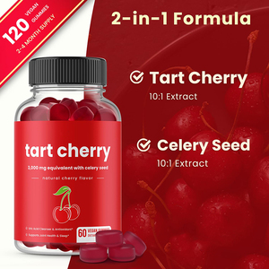 Hữu cơ tự nhiên anh đào bổ sung cho nam giới acid uric Doanh miễn dịch hỗ trợ sức khỏe Tart anh đào chiết xuất Gummies bệnh gút Gummy Cherry - Product Image 4