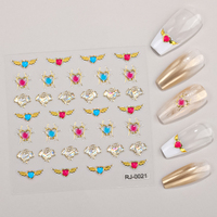 Autocollants 5D en gel souple gaufré pour ongles, breloques de créateur de haute qualité, motifs de pierres précieuses, pour nail art – Vente chaude