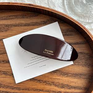 Pince à cheveux ovale en acétate style français 10 cm pour femme, idéale pour les fêtes et le quotidien - Product Image 6