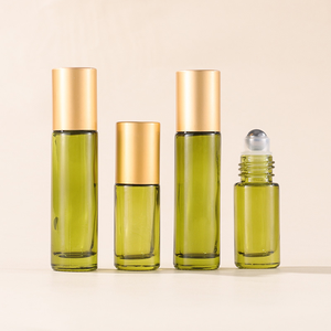 Trong Kho 5Ml 10Ml Ô Liu Màu Xanh Lá Cây Tinh Dầu Lăn Chai Matte Kết Thúc Kính Tròn Refillable Cuộn Trên Cho Tóc Hộp Đóng Gói - Product Image 1