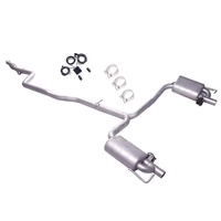 Sistem Knalpot Mid-Tail TLS Performance 2019 Mercedes-Benz C200/C250/C300 W205, Stainless Steel, Peredam Suara (Muffler) dengan Katup, Poles Cermin
