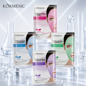 Mascarilla Facial de Colágeno y Centella Asiática de 30 ml de Marca Privada KORMESIC, Mascarilla Facial Hidratante y Calmante con Esencia de Rosa y Semilla de Uva - Product Image 1