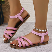 Sandales plates pour femmes, tendance automne-été, mode décontractée, confortables, légères, imperméables, séchage rapide, à bout ouvert