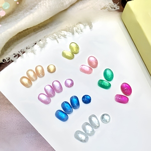 Vernis à ongles gel effet œil de chat bulle d'eau estival 2026, nouvelle tendance, perles de verre scintillantes, vente en gros pour salons de manucure, logo personnalisé - Product Image 2