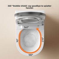 WC intelligent électrique moderne 110V pour la maison et l'hôtel, avec bidet, télécommande, siège chauffant, automatique, noir, salle de bain